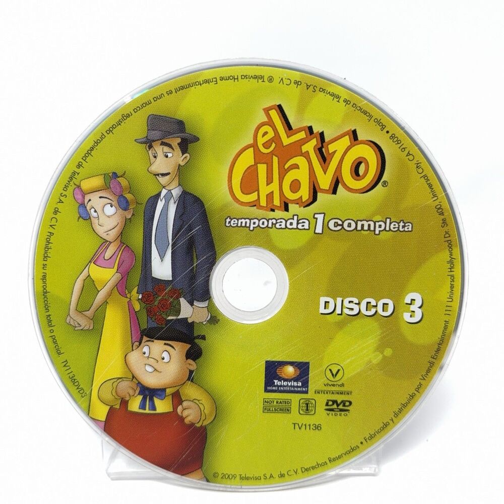 El Chavo Animado Temporada 1 Disc 3 DVD 2009 Spanish Televisa Replacement Only